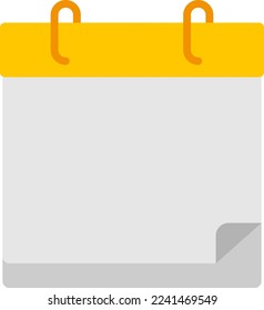 Notebook, yellow and white paper note, on transparent background. School supplies. Study and learn. Back to school. Students and classes. Program and notes. Take notes. Make reminders.