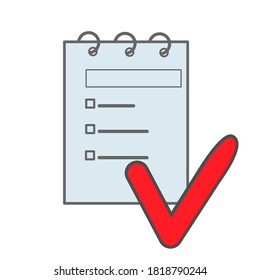 Notebook,diary, note vector flat icon in EPS .