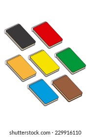 notebooks of colors