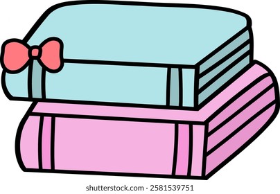 Notebooks with a cute bow ribbon