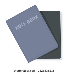 Notebooks in flat style, vector illustration. isolated on white background.