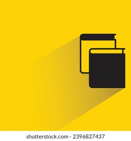 notebooks icon with shadow on yellow background
