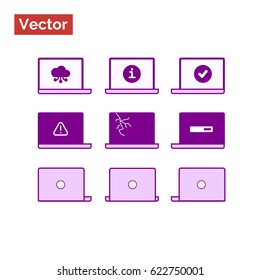 Notebooks icons set