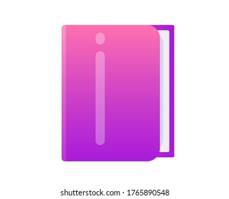 Notebooks for learning background. Modern illustration slider site page. The concept of distance learning. Beautiful notebooks for recording lessons web banner. Varieties of notebooks vector design.