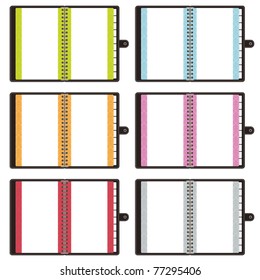 notebooks with plain blank pages ready for text, isolated on white