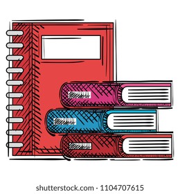 notebooks school and books