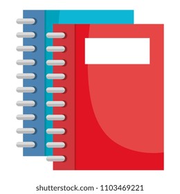 notebooks school isolated icon