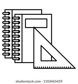 notebooks school with rule