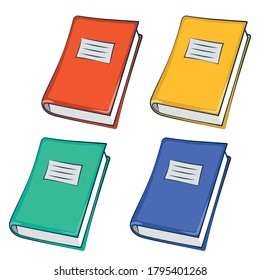 Notebooks. School supplies isolated. Back to school theme. Flat vector illustration.