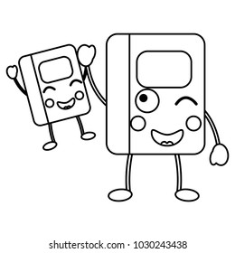 notebooks school supplies kawaii icon image 