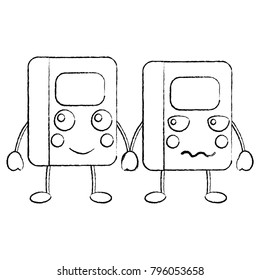 notebooks school supplies kawaii icon image 