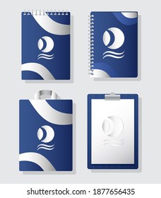 diseño de ilustraciones vectoriales de gráficos y iconos de marca de conjuntos