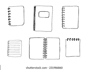 Notebooks set vector 