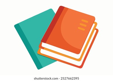 Vector de cuadernos sobre fondo blanco