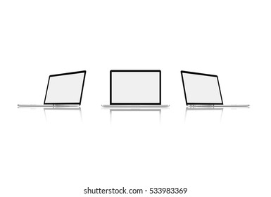 Notebooks. Vector. Realistic model of reflection - Stock illustration