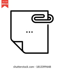 Noted paper vector icon. Organization Icon Concept. Eps 10 vector illustration.
