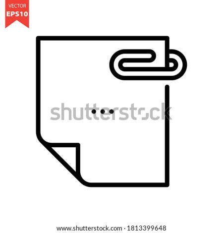 Noted paper vector icon. Organization Icon Concept. Eps 10 vector illustration.