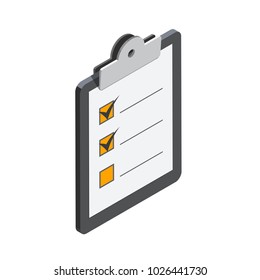 Notepad in 3D isometric style