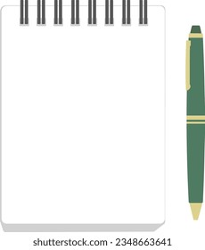 Notepad and ballpoint pen frame material