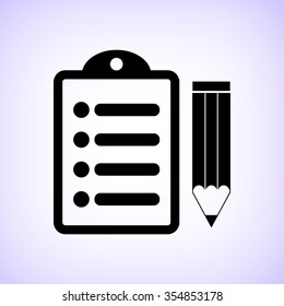 notepad -  black vector icon