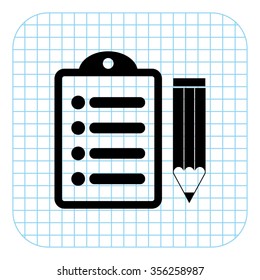 notepad - black  vector icon