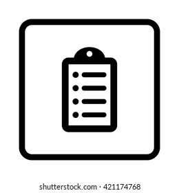notepad  - black vector icon