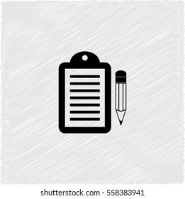 notepad -  black vector icon