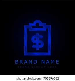 Notepad blue chromium metallic logo
