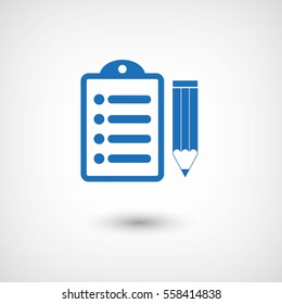 notepad  - blue vector icon