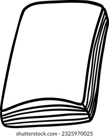 Notepad book for writing and reading knowledge doodle linear cartoon coloring book