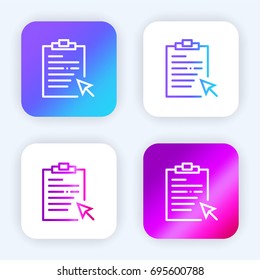 Notepad bright purple and blue gradient app icon