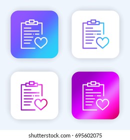 Notepad bright purple and blue gradient app icon