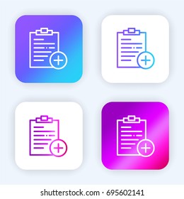 Notepad bright purple and blue gradient app icon