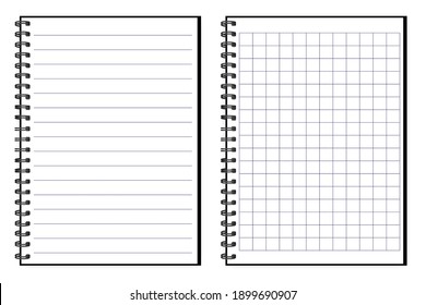 Notepad cage, great design for any purposes.  Realistic torn note paper page, vector illustration. Stock image. EPS 10.
