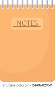 Notepad cartoon icon. Notes paper diary notebook isolated on white background
