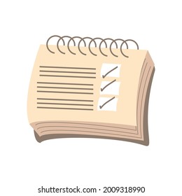 notepad checkmark list isolated icon