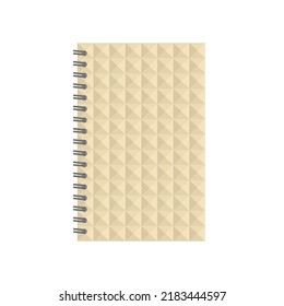 Notepad color vector illustration, isolated white background
