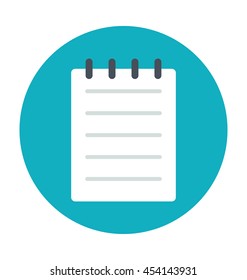 Notepad Colored Vector Icon
