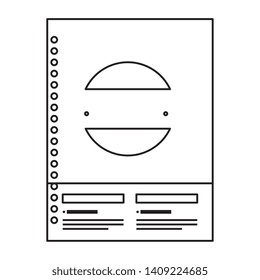 notepad with company emblem print