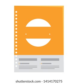 notepad with company emblem print
