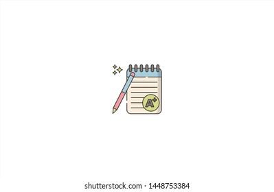 Notepad concept icon in trendy flat style isolated on white background. Notepad concept symbol. Vector illustration