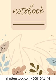 Notepad cover. Abstract and floral design, easy to resize. For notebooks, planners.