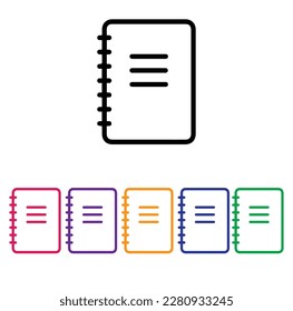 notepad to do list related icons set isplated on background