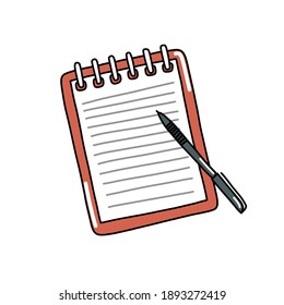 Notizblock-Doodsymbol, Vektorgrafik