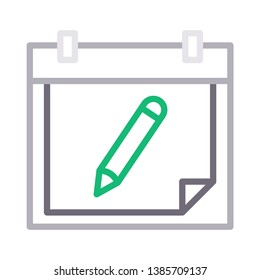 notepad edit color line icon