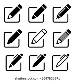 Notepad edit document with pencil icon