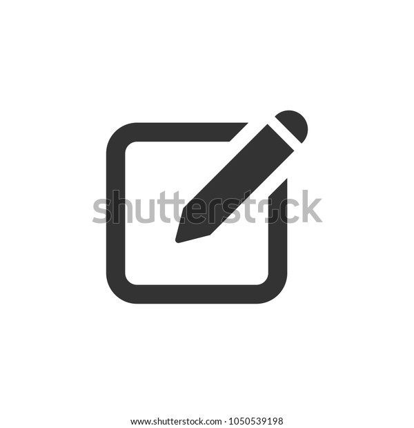 Notepad edit document with\
pencil icon. Vector illustration. Business concept note edit\
pictogram.