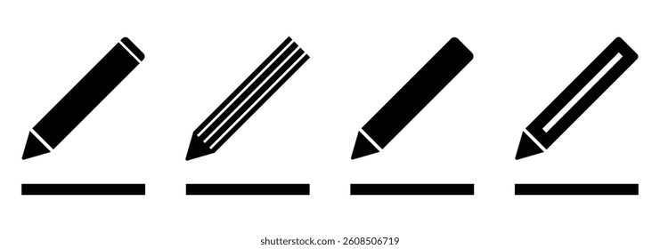 Notepad edit icon with pencil symbol. Vector design for document editing or note taking concepts. Ideal for UI, UX or business themes. Vector illustration, eps 10.