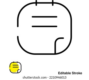 Notepad Edit Outline Icon Eps