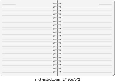 Notepad with a facing page